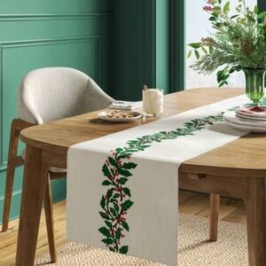 New 72"x14" Holly Berry Table Runner - Threshold